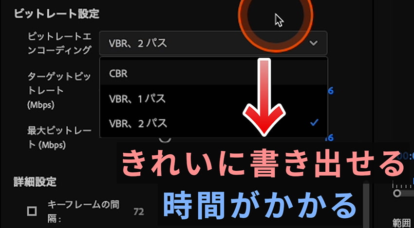 ビットレート設定 ビットレートエンコーディングの違い