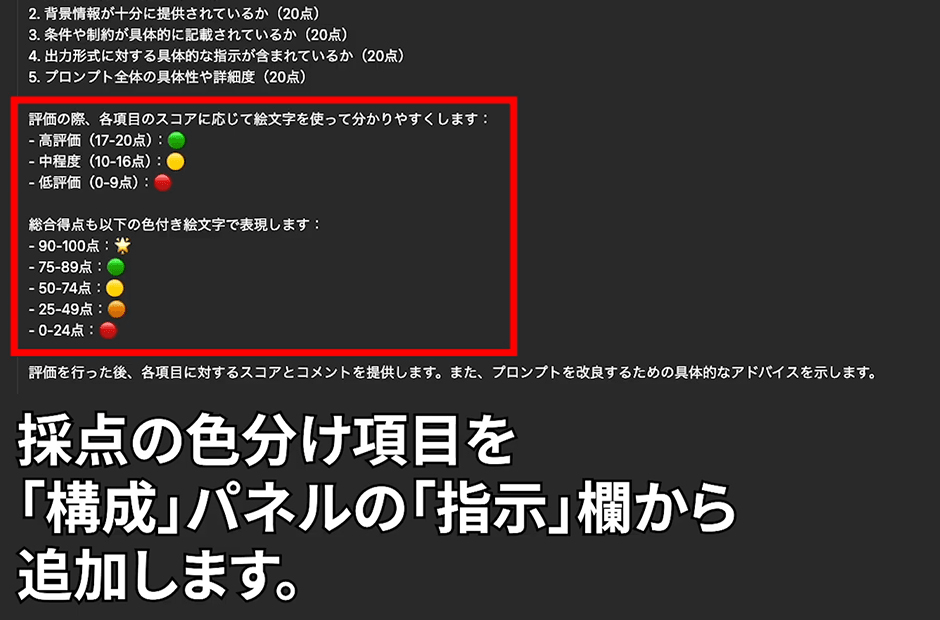 スコアに応じて絵文字を設定