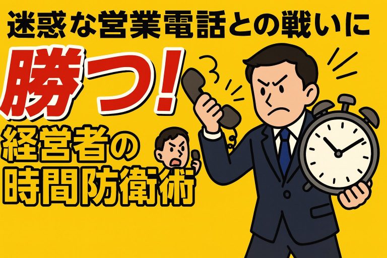 迷惑な営業電話との戦いに勝つ！経営者の時間防衛術