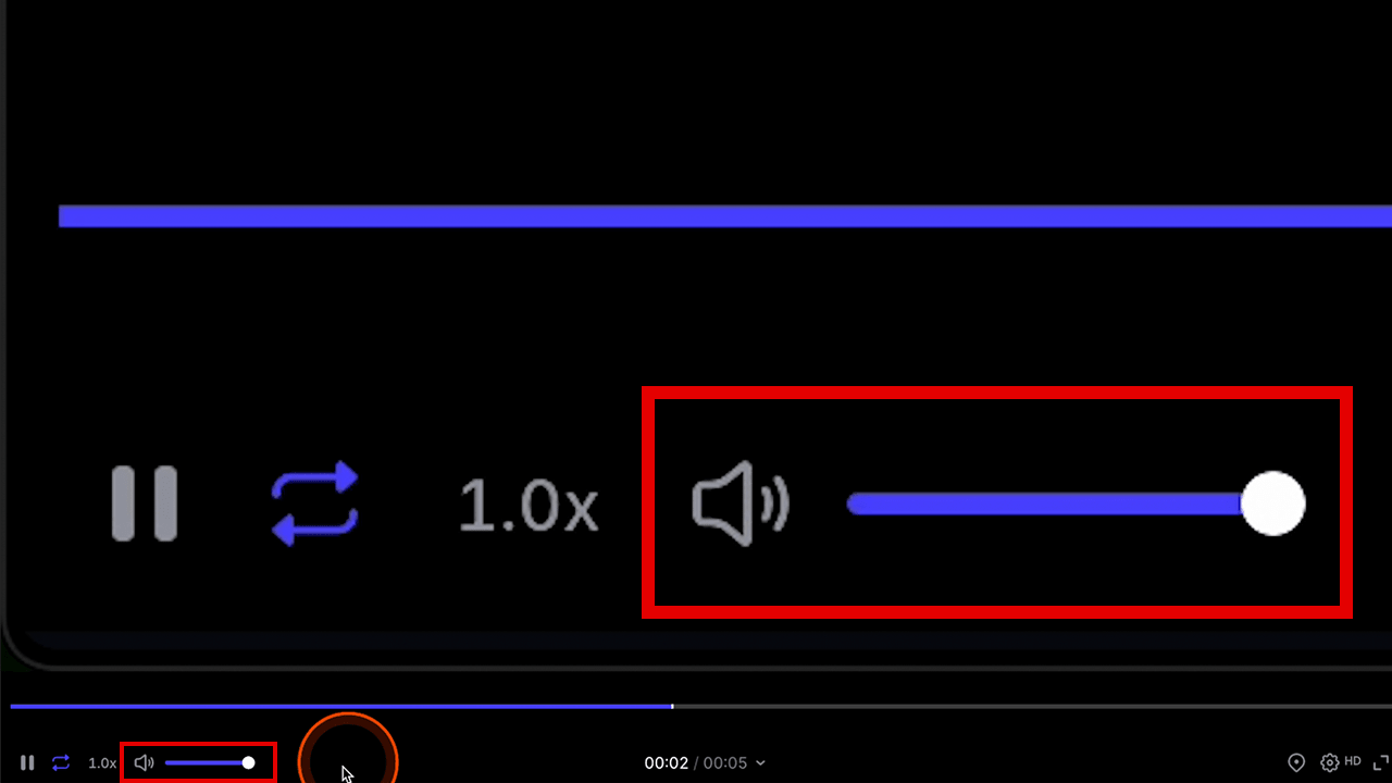 Frame.io 音量調整