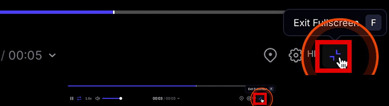 Frame.io 全画面表示解除