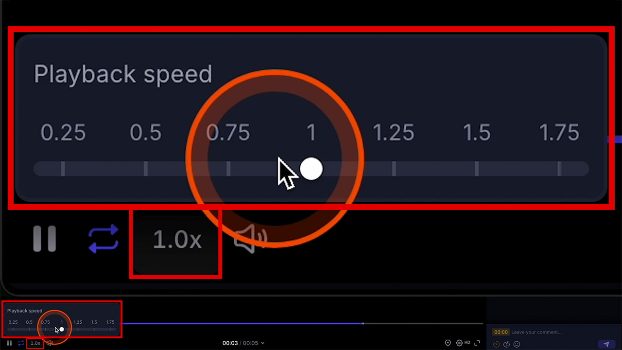Frame.io 再生速度の変更